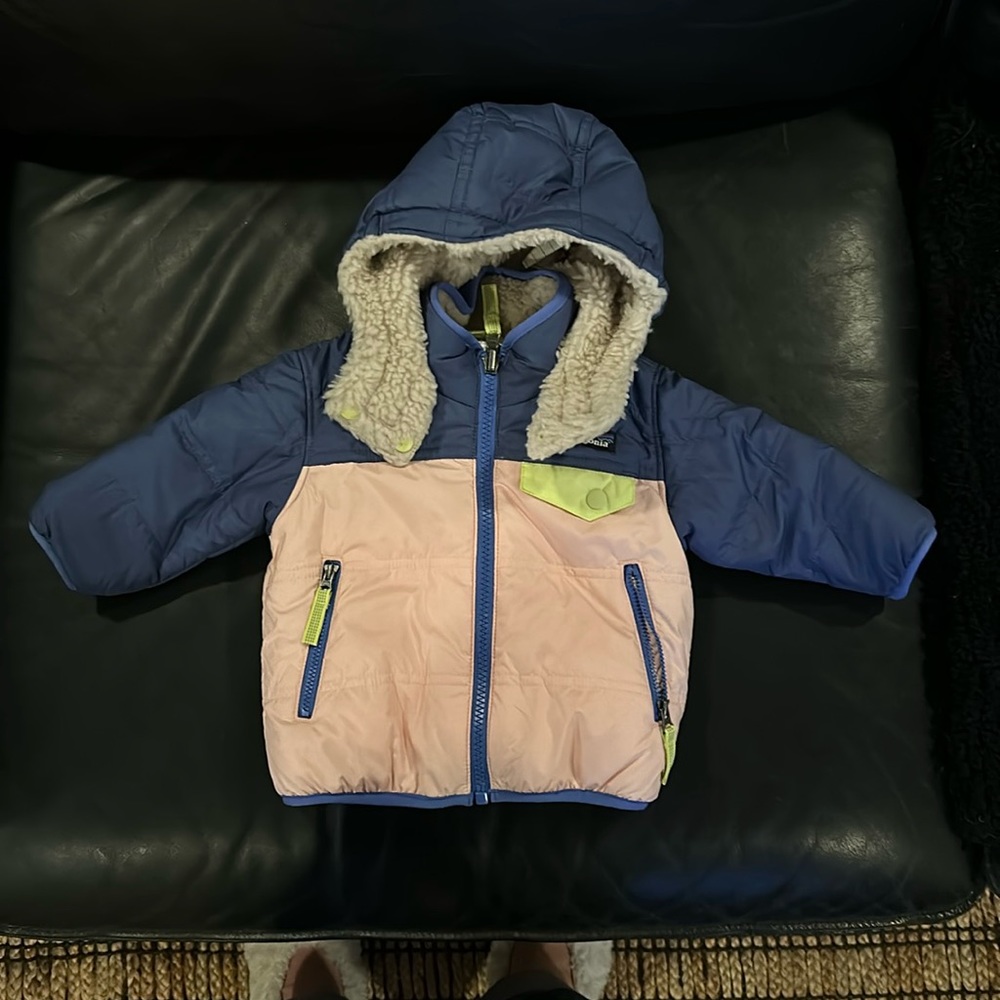 Baby Reversible Tribbles Hoodie cream and pink